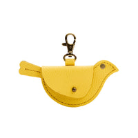 Canary | Bird shaped pouch with button closure and lobster clasp