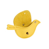 Canary | Bird shaped pouch with button closure and lobster clasp