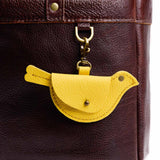 Canary | Bird shaped pouch with button closure and lobster clasp