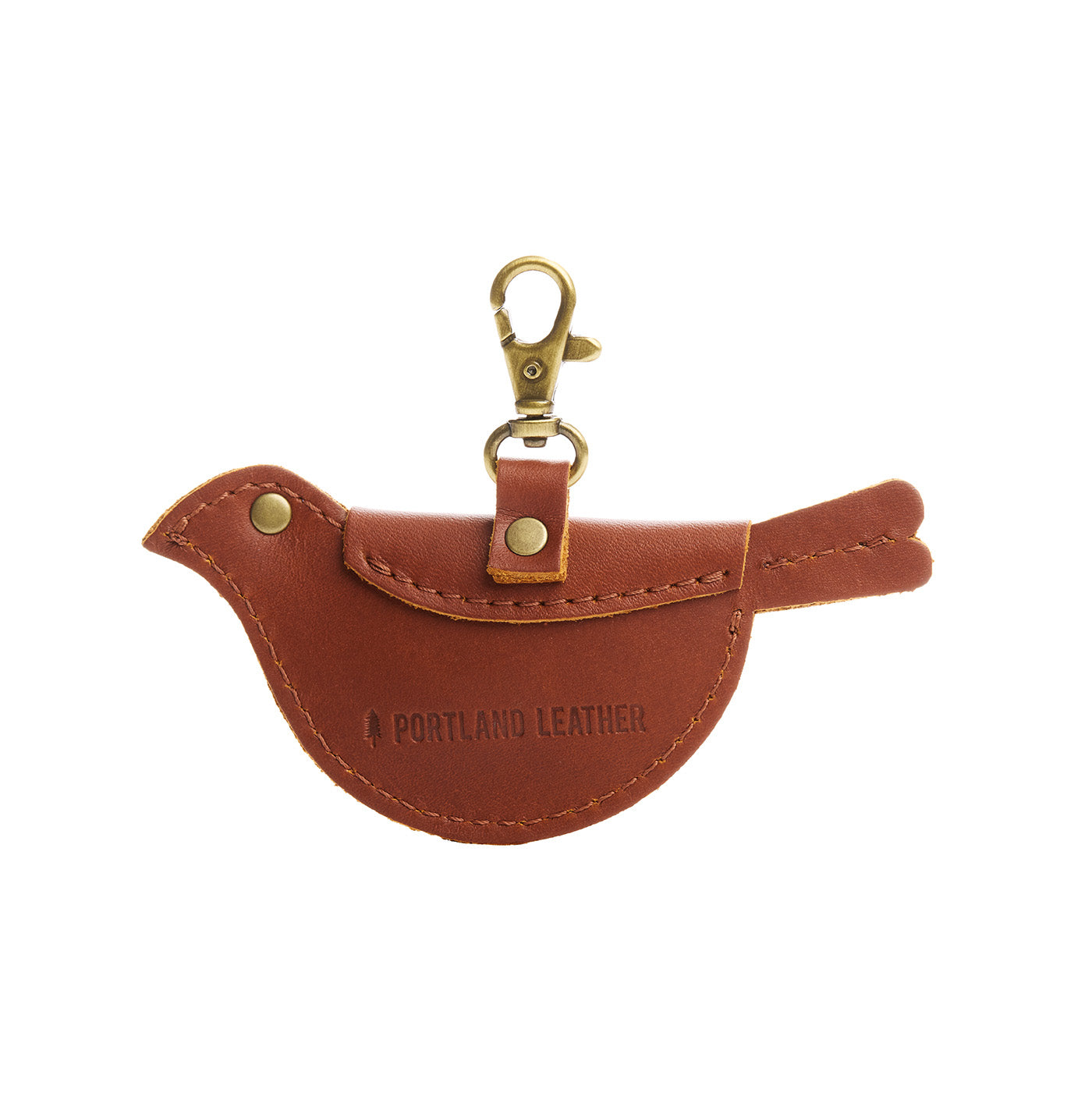 Honey | Bird shaped pouch with button closure and lobster clasp