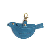 Mariner Blue | Bird shaped pouch with button closure and lobster clasp