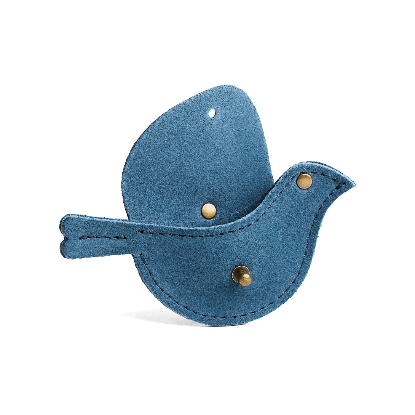 Mariner Blue | Bird shaped pouch with button closure and lobster clasp