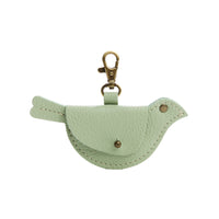 Pistachio | Bird shaped pouch with button closure and lobster clasp