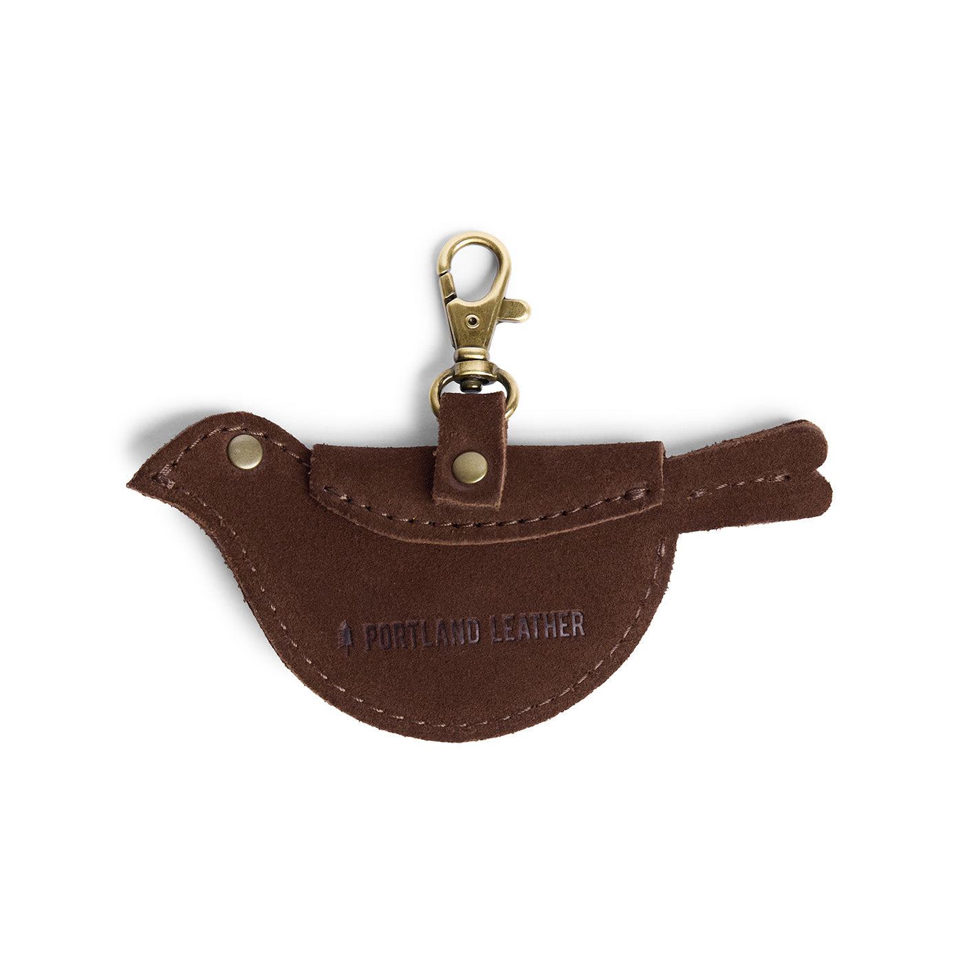 Stagecoach | Bird shaped pouch with button closure and lobster clasp