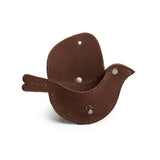 Stagecoach | Bird shaped pouch with button closure and lobster clasp