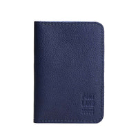 Cobalt | Leather passport case with PLG logo