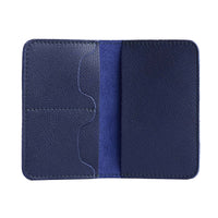 Cobalt | Leather passport case with PLG logo