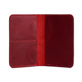 Phoenix | Leather passport case with PLG logo open shot