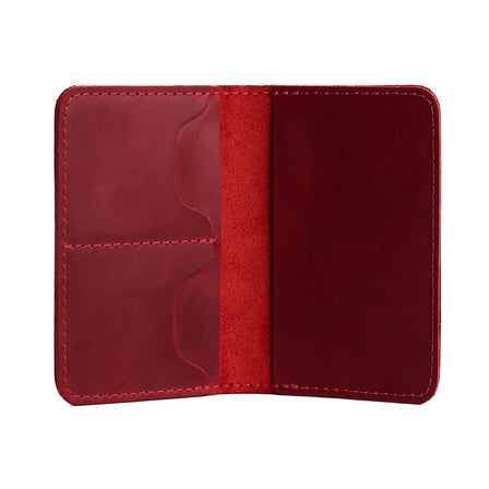 Phoenix | Leather passport case with PLG logo open shot