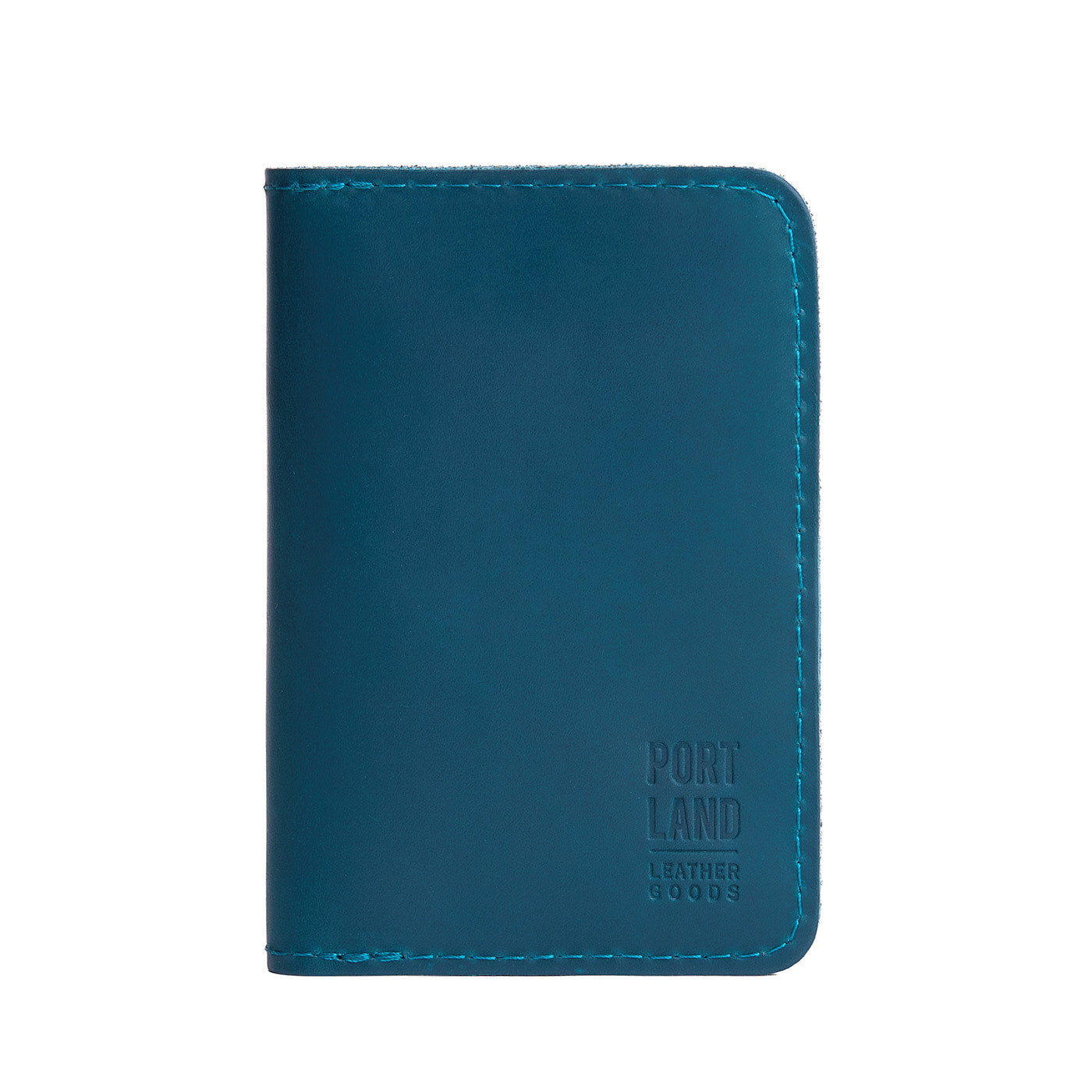 Westward Blue | Leather passport case with PLG logo