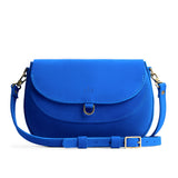 Blue Joy Large | Petite leather Crossbody with a flap and magnetic closure