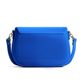Blue Joy Large | Petite leather Crossbody with a flap and magnetic closure