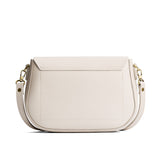 Bone Large | Leather Crossbody with a flap and magnetic closure