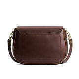 Chocolate Brown Large | Leather Crossbody with a flap and magnetic closure