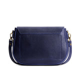 Cobalt Large | Leather Crossbody with a flap and magnetic closure