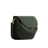 Evergreen Large | Petite leather Crossbody with a flap and magnetic closure