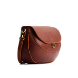 Nutmeg Large | Leather Crossbody with a flap and magnetic closure