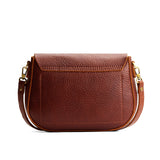 Nutmeg Large | Leather Crossbody with a flap and magnetic closure