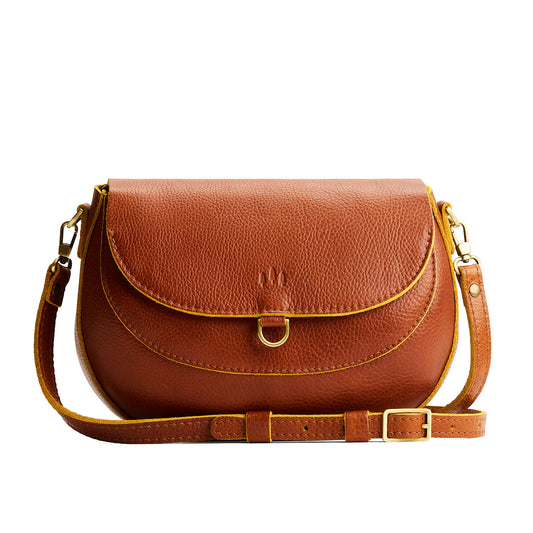 Sienna*Large | Leather Crossbody with a flap and magnetic closure