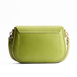 Wasabi Large | Leather Crossbody with a flap and magnetic closure