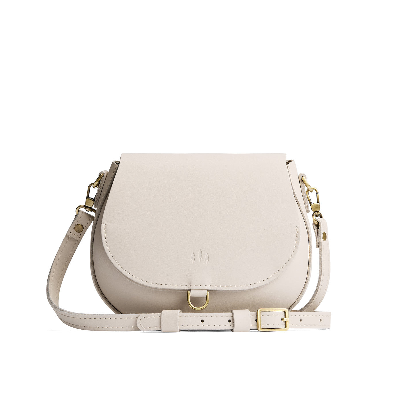 Bone*Small | Petite leather Crossbody with a flap and magnetic closure