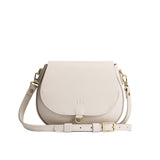 Bone Small | Petite leather Crossbody with a flap and magnetic closure