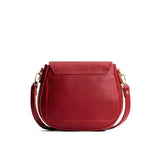 Chili Red Small | Petite leather Crossbody with a flap and magnetic closure