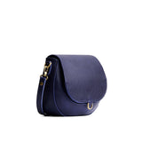 Cobalt Small | Petite leather Crossbody with a flap and magnetic closure