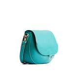 Seafoam Small | Petite leather Crossbody with a flap and magnetic closure