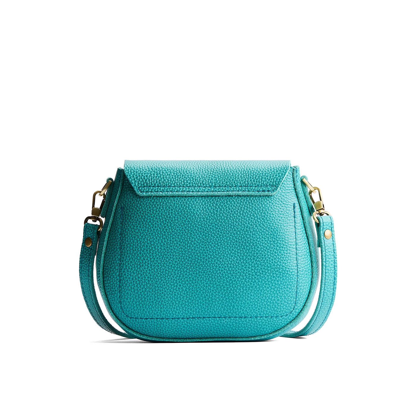 Seafoam*Small | Petite leather Crossbody with a flap and magnetic closure