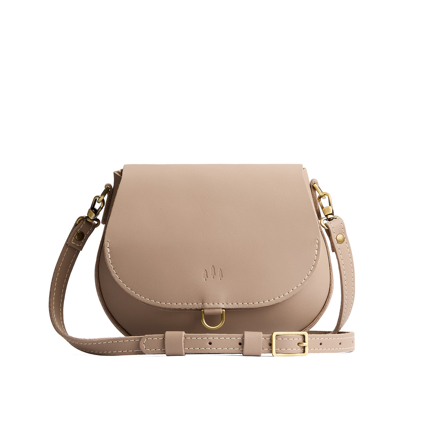 Stone*Small | Petite leather Crossbody with a flap and magnetic closure