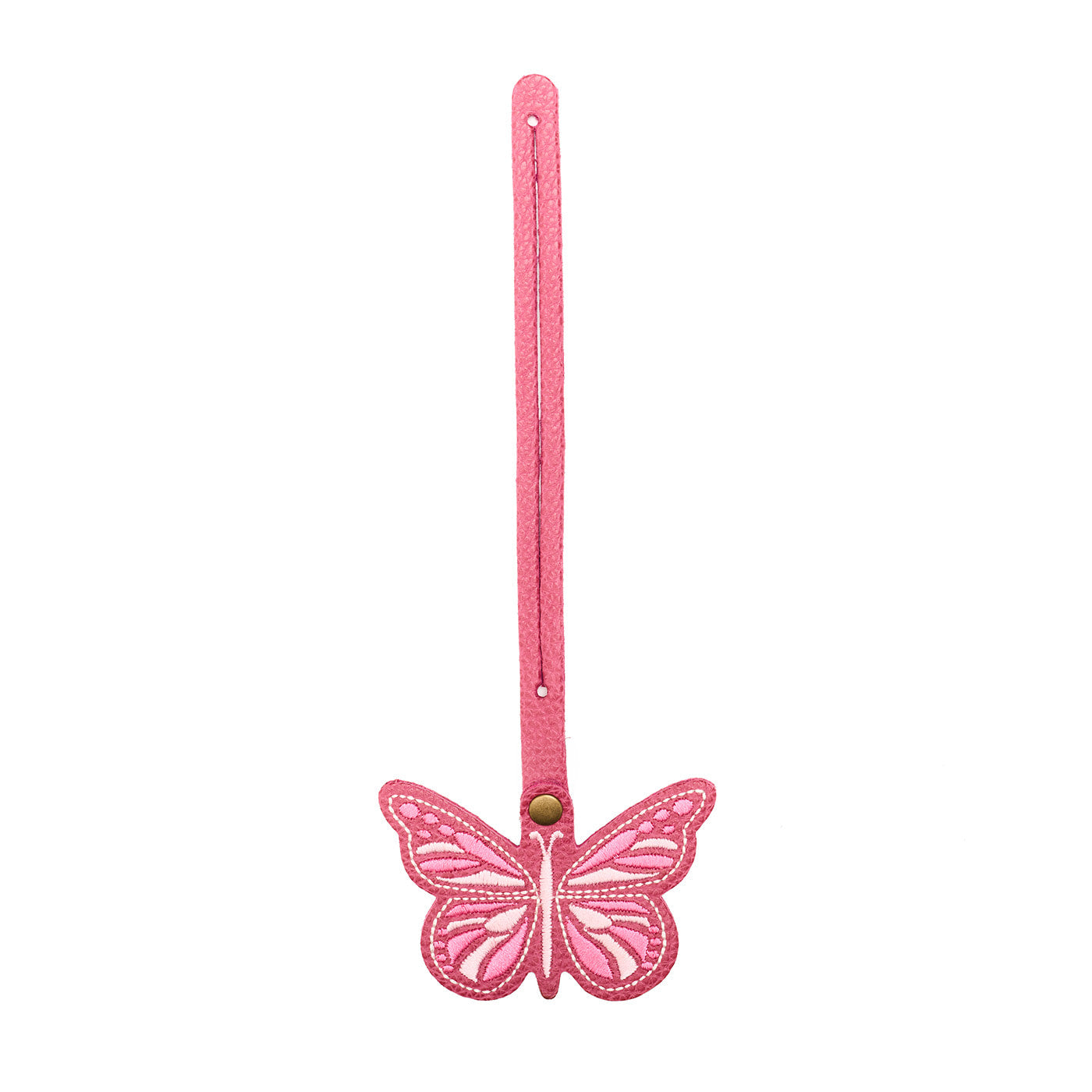 Wild Rose | Embroidered butterfly tassel accessory on a bag