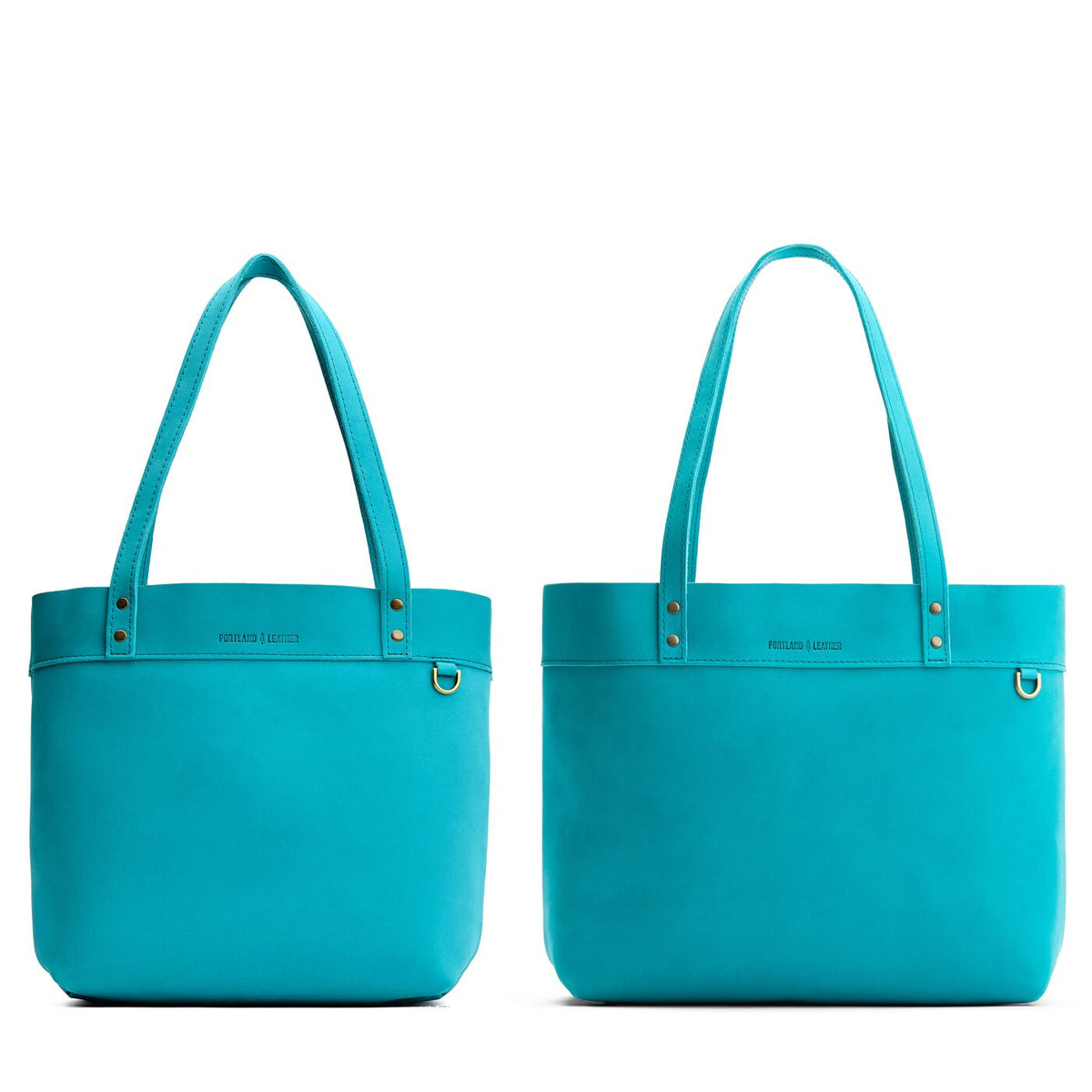 Aquamarine | Side by side comparison of both sizes of the Montana Tote