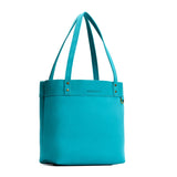 Aquamarine Medium Classic | Leather tote bag with riveted straps and exterior key loop
