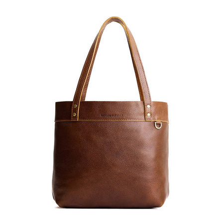 Asheville | Leather tote bag with riveted straps and exterior key loop