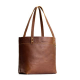 Asheville | Leather tote bag with riveted straps and exterior key loop