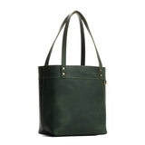 Evergreen | Leather tote bag with riveted straps and exterior key loop