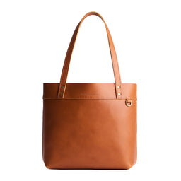 Honey | Leather tote bag with riveted straps and exterior key loop