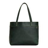 Evergreen Large Classic | Leather tote bag with riveted straps and exterior key loop