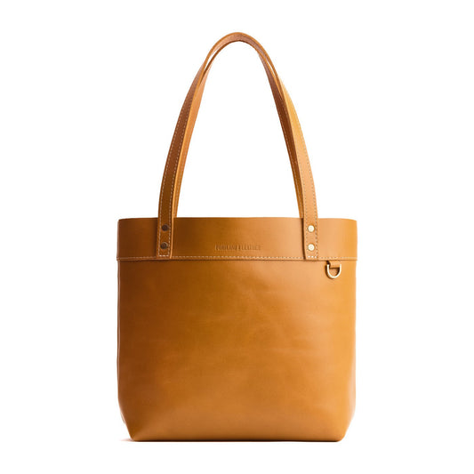 Mango | Leather tote bag with riveted straps and exterior key loop