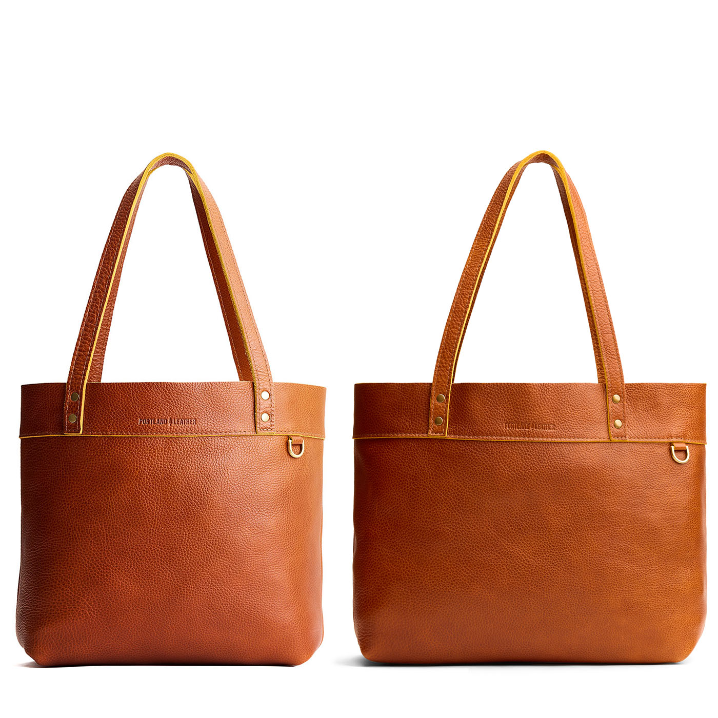 Sienna | Side by side comparison of both sizes of the Montana Tote
