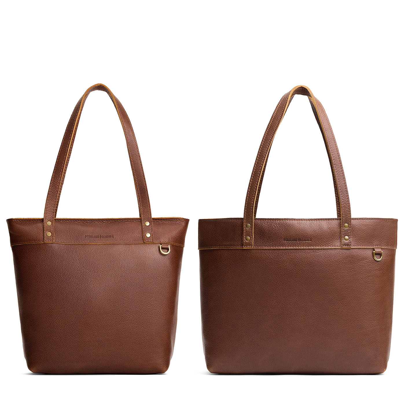 Asheville | Side by side comparison of both sizes of the zipper Montana Tote