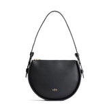 Black | Rounded structured shoulder bag