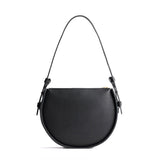 Black | Rounded structured shoulder bag