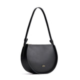Black | Rounded structured shoulder bag