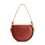 Chestnut | Rounded structured shoulder bag