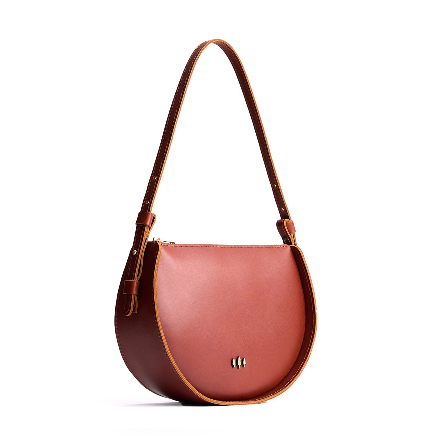 Chestnut | Rounded structured shoulder bag