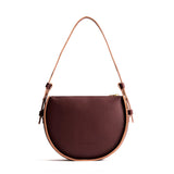 Cognac | Rounded structured shoulder bag