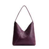 Plum Large | Mid-size shoulder bag with magnetic snap closure