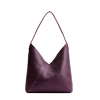 Plum*Large | Mid-size shoulder bag with magnetic snap closure